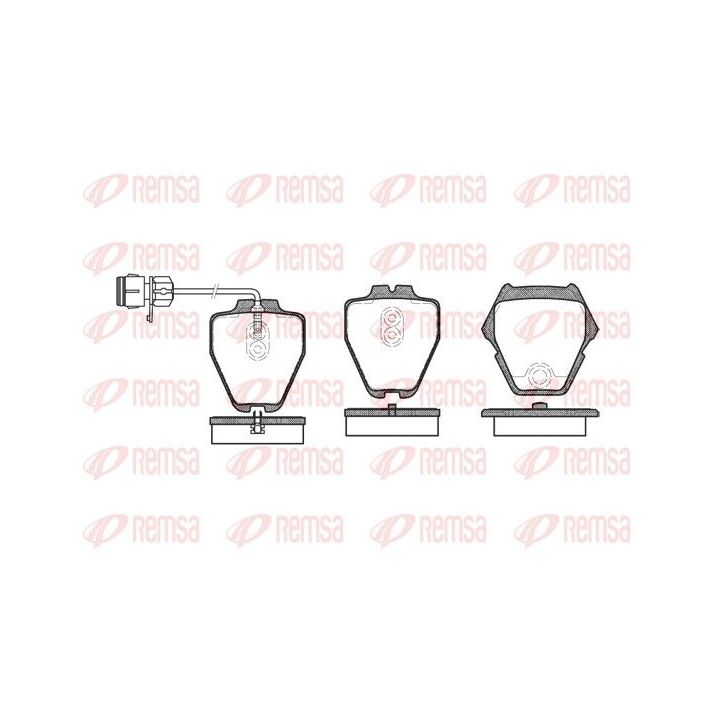 Stabdžių trinkelių rinkinys, diskinis stabdys REMSA 0752.12