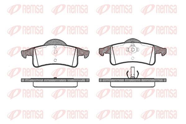 Stabdžių trinkelių rinkinys, diskinis stabdys REMSA 0758.00