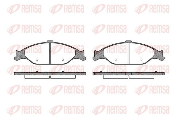 Stabdžių trinkelių rinkinys, diskinis stabdys REMSA 0760.00