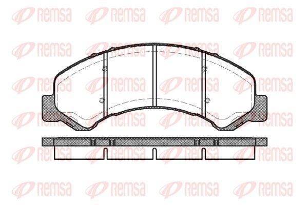 Stabdžių trinkelių rinkinys, diskinis stabdys REMSA 0763.00
