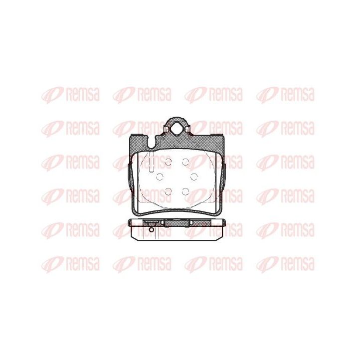 Stabdžių trinkelių rinkinys, diskinis stabdys REMSA 0770.00