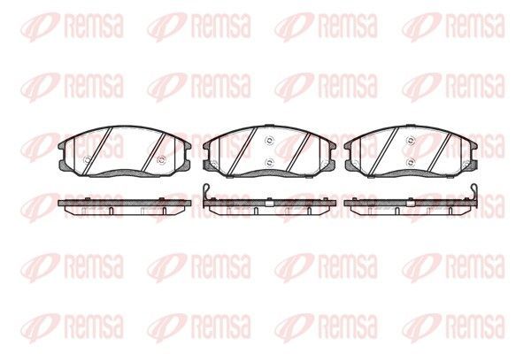 Stabdžių trinkelių rinkinys, diskinis stabdys REMSA 0771.02