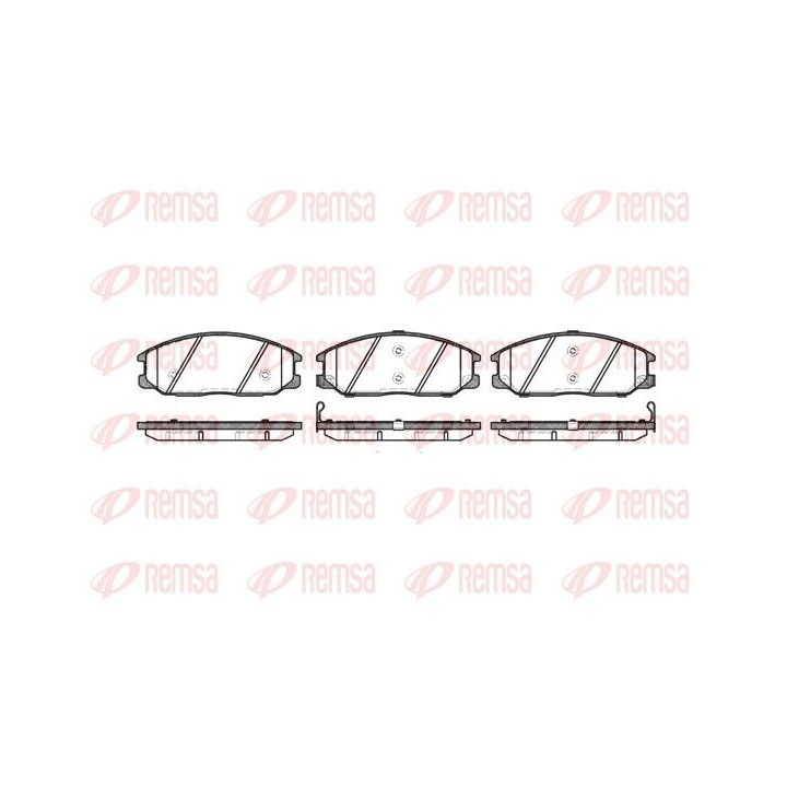 Stabdžių trinkelių rinkinys, diskinis stabdys REMSA 0771.12