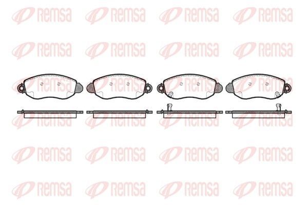 Stabdžių trinkelių rinkinys, diskinis stabdys REMSA 0772.02