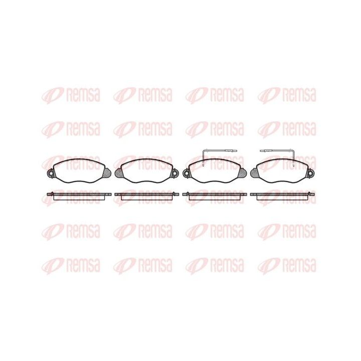 Stabdžių trinkelių rinkinys, diskinis stabdys REMSA 0772.22