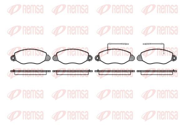 Stabdžių trinkelių rinkinys, diskinis stabdys REMSA 0772.22