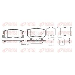 Stabdžių trinkelių rinkinys, diskinis stabdys REMSA 0803.22