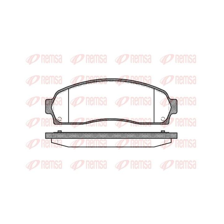 Stabdžių trinkelių rinkinys, diskinis stabdys REMSA 0805.00