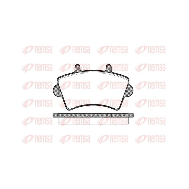 Stabdžių trinkelių rinkinys, diskinis stabdys REMSA 0819.00