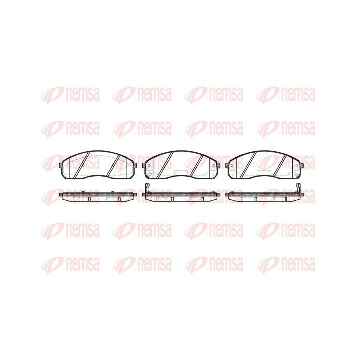 Stabdžių trinkelių rinkinys, diskinis stabdys REMSA 0821.02