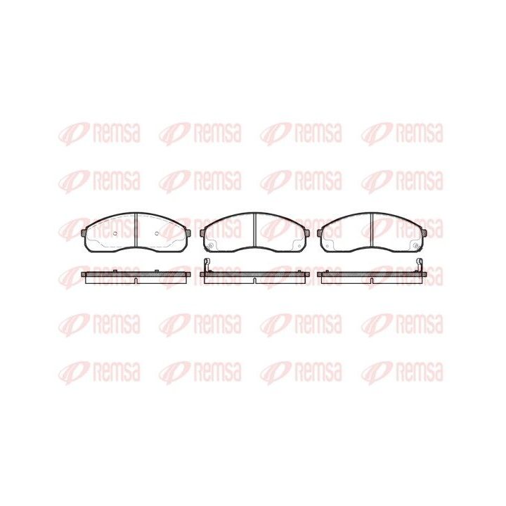 Stabdžių trinkelių rinkinys, diskinis stabdys REMSA 0821.12