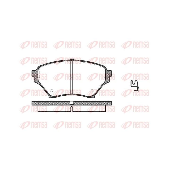 Stabdžių trinkelių rinkinys, diskinis stabdys REMSA 0850.02