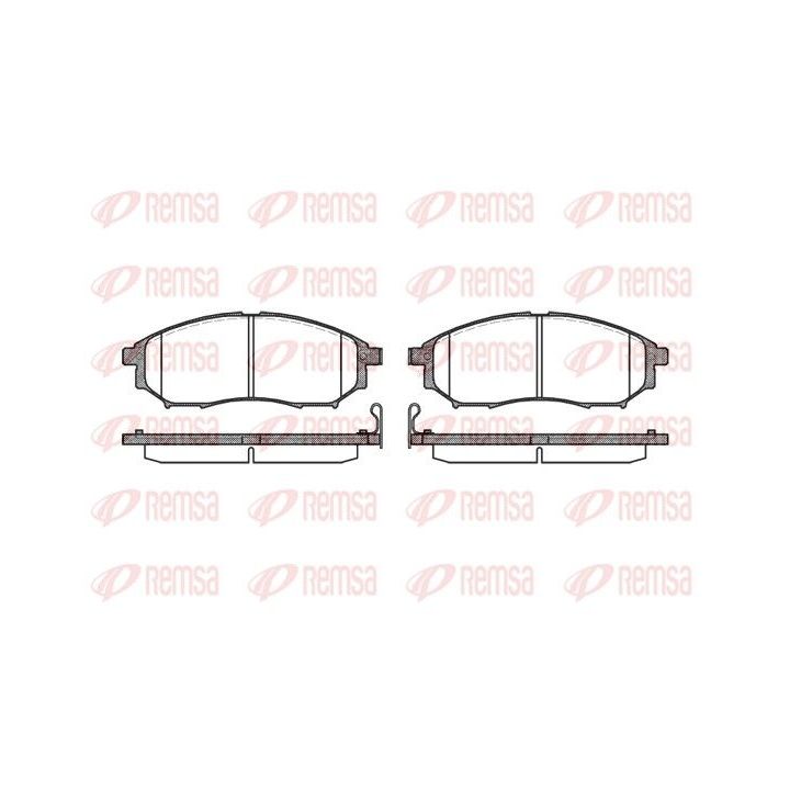 Stabdžių trinkelių rinkinys, diskinis stabdys REMSA 0852.14