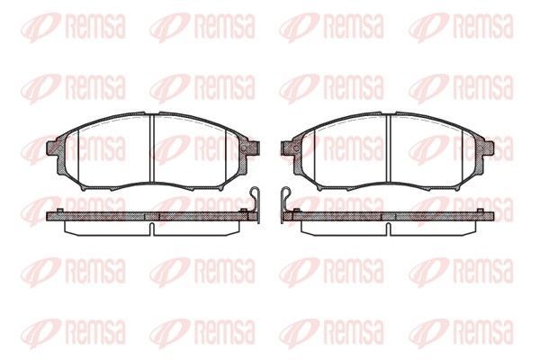 Stabdžių trinkelių rinkinys, diskinis stabdys REMSA 0852.14