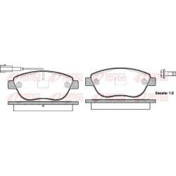 Stabdžių trinkelių rinkinys, diskinis stabdys REMSA 0859.11