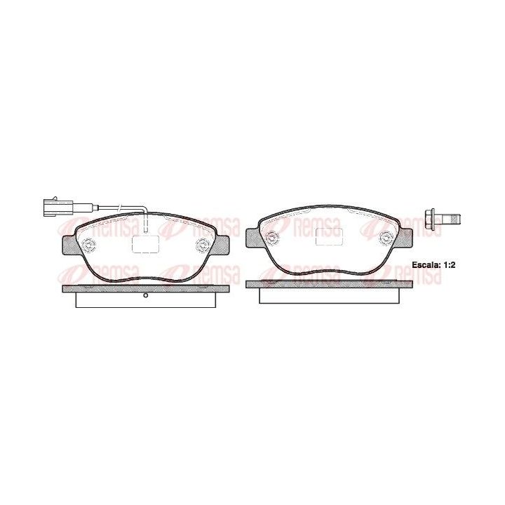 Stabdžių trinkelių rinkinys, diskinis stabdys REMSA 0859.11