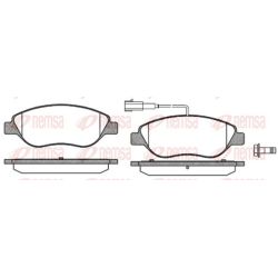 Stabdžių trinkelių rinkinys, diskinis stabdys REMSA 0860.02