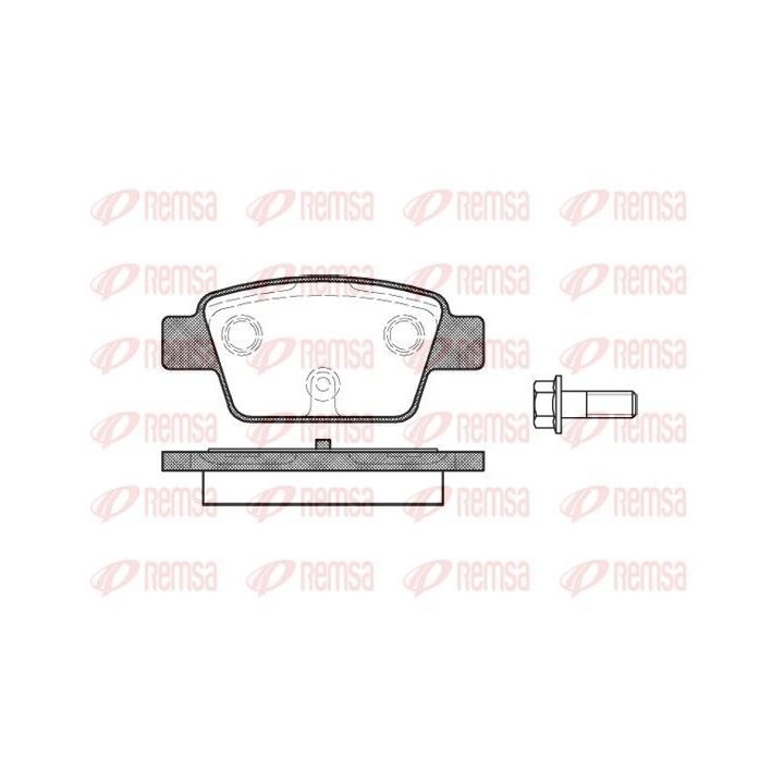 Stabdžių trinkelių rinkinys, diskinis stabdys REMSA 0861.00