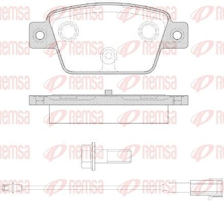 Stabdžių trinkelių rinkinys, diskinis stabdys REMSA 0861.12