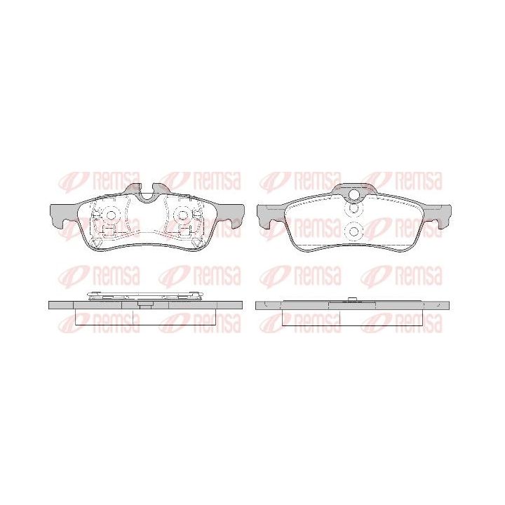 Stabdžių trinkelių rinkinys, diskinis stabdys REMSA 0862.20