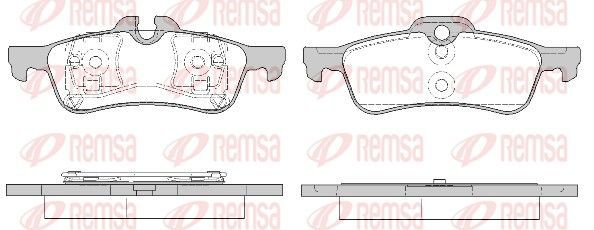 Stabdžių trinkelių rinkinys, diskinis stabdys REMSA 0862.20
