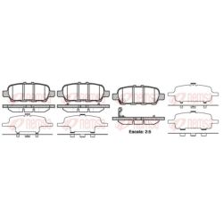 Stabdžių trinkelių rinkinys, diskinis stabdys REMSA 0876.41