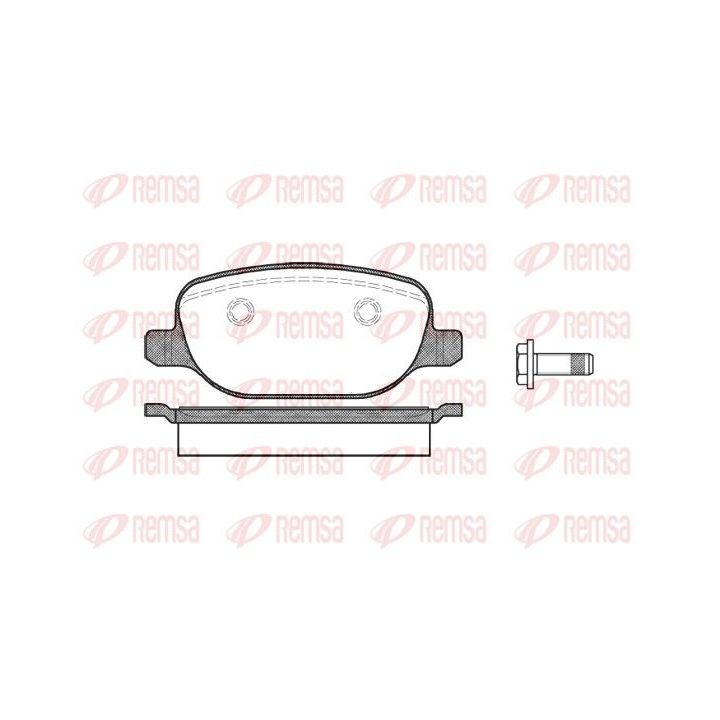 Stabdžių trinkelių rinkinys, diskinis stabdys REMSA 0878.00