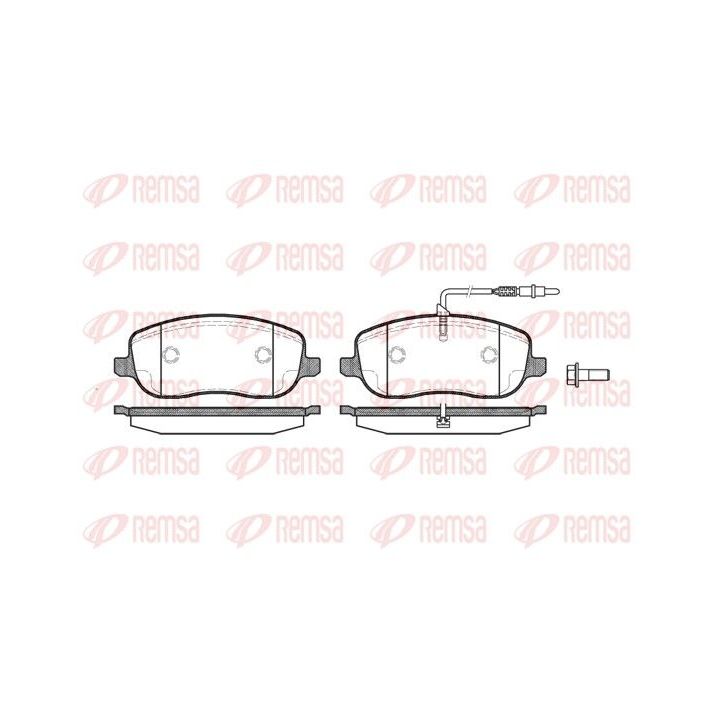 Stabdžių trinkelių rinkinys, diskinis stabdys REMSA 0879.12