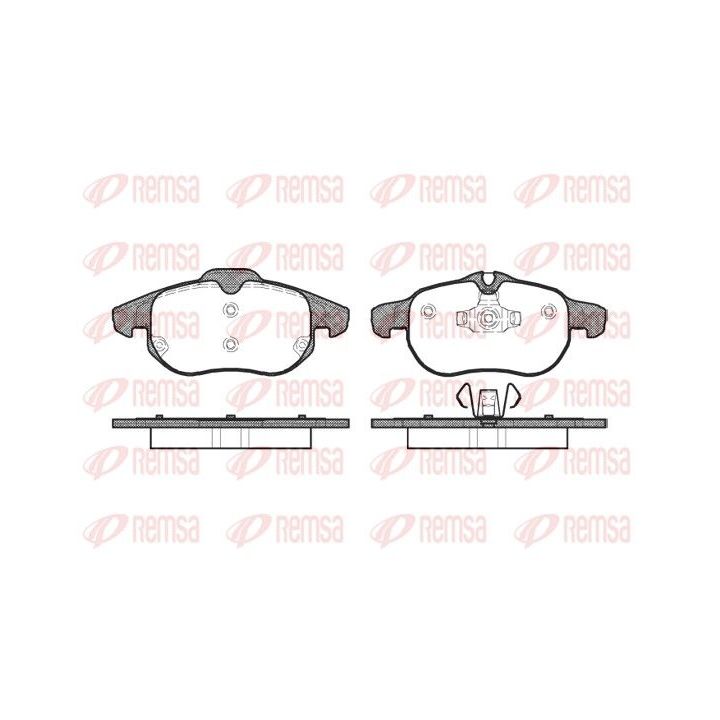 Stabdžių trinkelių rinkinys, diskinis stabdys REMSA 0888.00