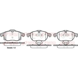 Stabdžių trinkelių rinkinys, diskinis stabdys REMSA 0888.40