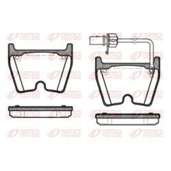 Stabdžių trinkelių rinkinys, diskinis stabdys REMSA 0896.01