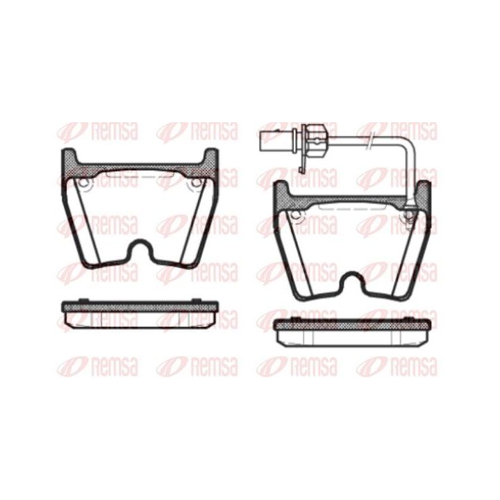 Stabdžių trinkelių rinkinys, diskinis stabdys REMSA 0896.01