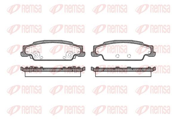 Stabdžių trinkelių rinkinys, diskinis stabdys REMSA 0952.02