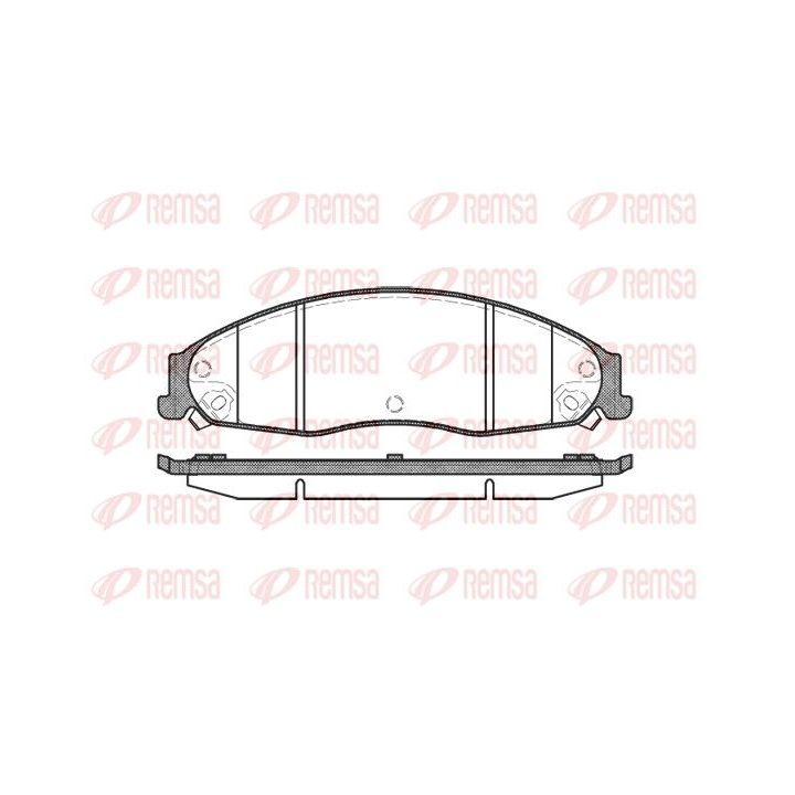 Stabdžių trinkelių rinkinys, diskinis stabdys REMSA 0955.08