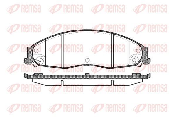 Stabdžių trinkelių rinkinys, diskinis stabdys REMSA 0955.08