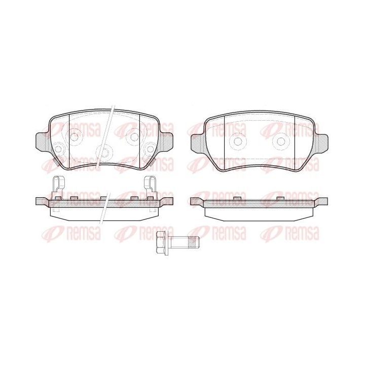 Stabdžių trinkelių rinkinys, diskinis stabdys REMSA 0957.22