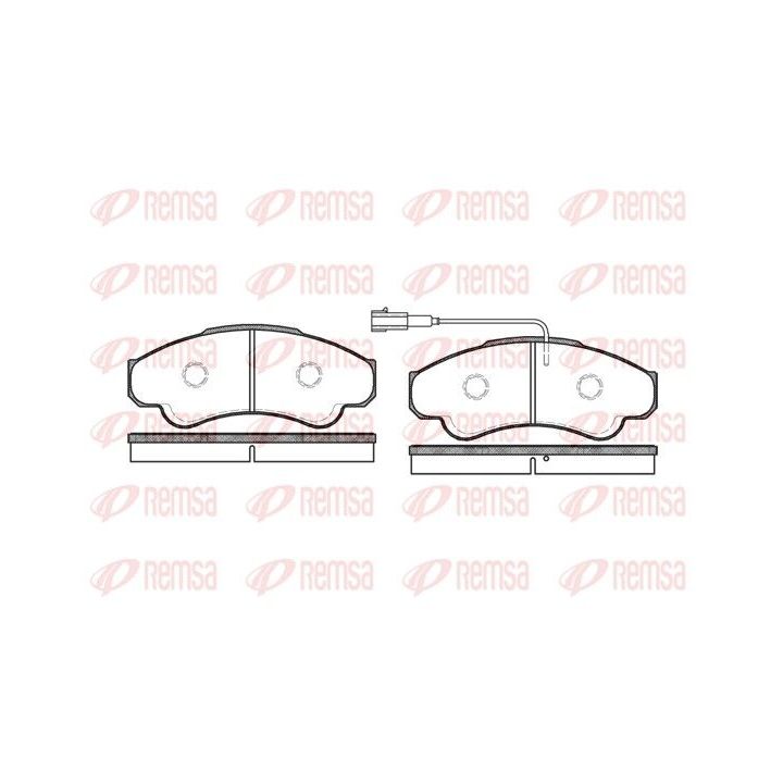 Stabdžių trinkelių rinkinys, diskinis stabdys REMSA 0959.01