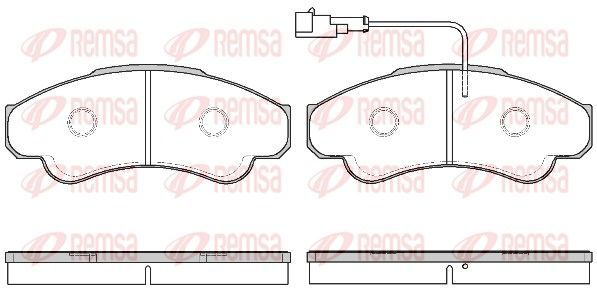 Stabdžių trinkelių rinkinys, diskinis stabdys REMSA 0959.11