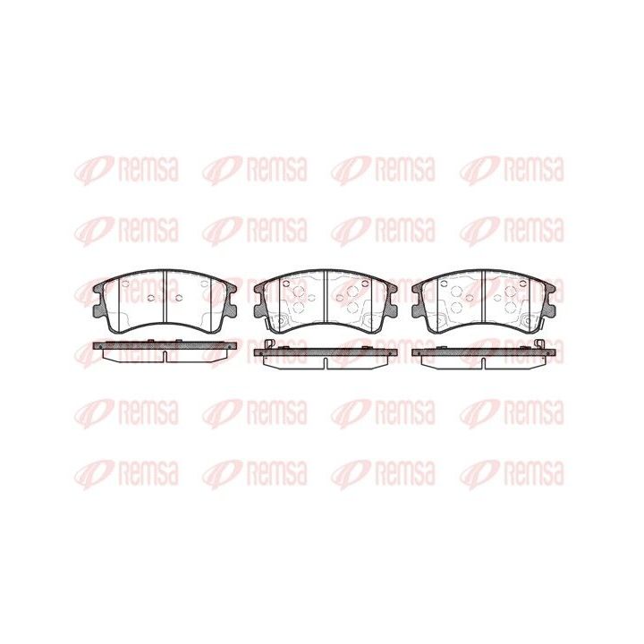 Stabdžių trinkelių rinkinys, diskinis stabdys REMSA 0970.02