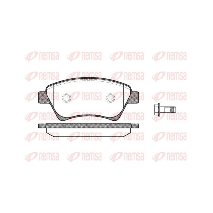 Stabdžių trinkelių rinkinys, diskinis stabdys REMSA 0976.00