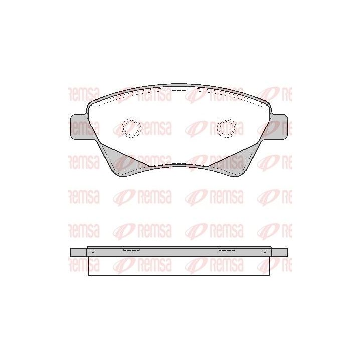 Stabdžių trinkelių rinkinys, diskinis stabdys REMSA 0976.20