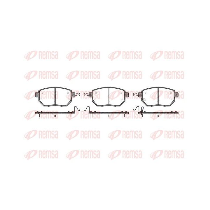 Stabdžių trinkelių rinkinys, diskinis stabdys REMSA 0985.02