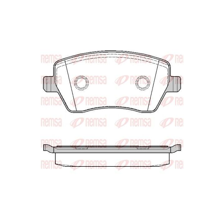 Stabdžių trinkelių rinkinys, diskinis stabdys REMSA 0987.00