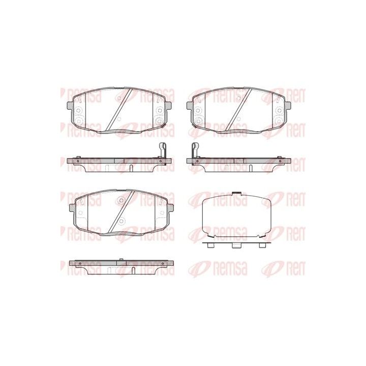 Stabdžių trinkelių rinkinys, diskinis stabdys REMSA 1038.12