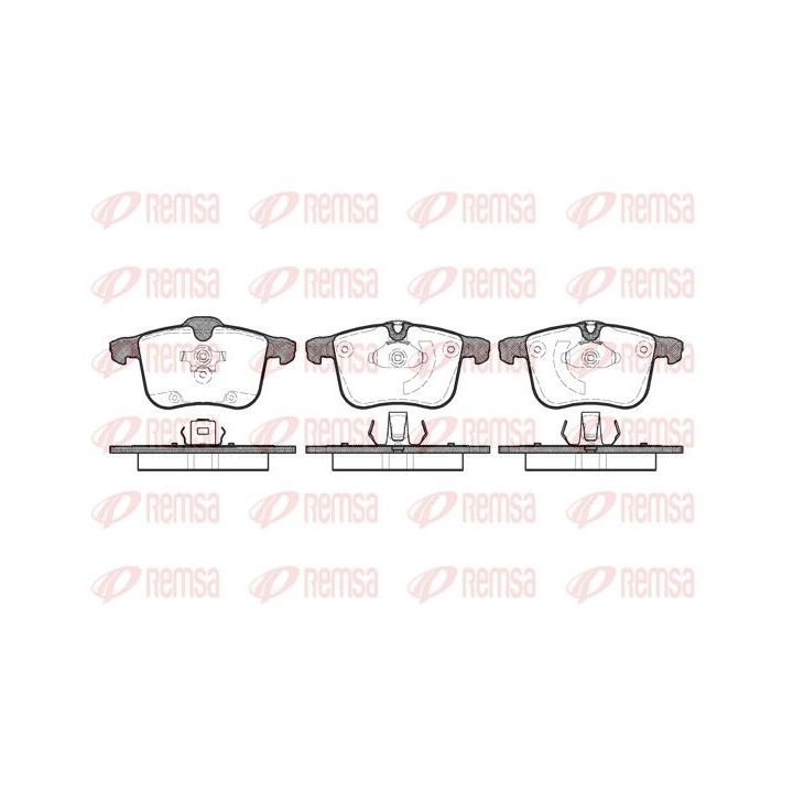 Stabdžių trinkelių rinkinys, diskinis stabdys REMSA 1053.00