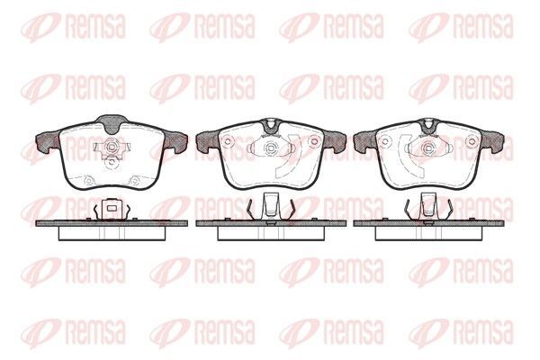 Stabdžių trinkelių rinkinys, diskinis stabdys REMSA 1053.00