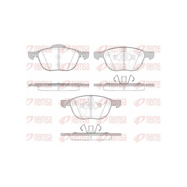 Stabdžių trinkelių rinkinys, diskinis stabdys REMSA 1082.15