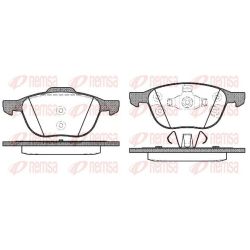 Stabdžių trinkelių rinkinys, diskinis stabdys REMSA 1082.30