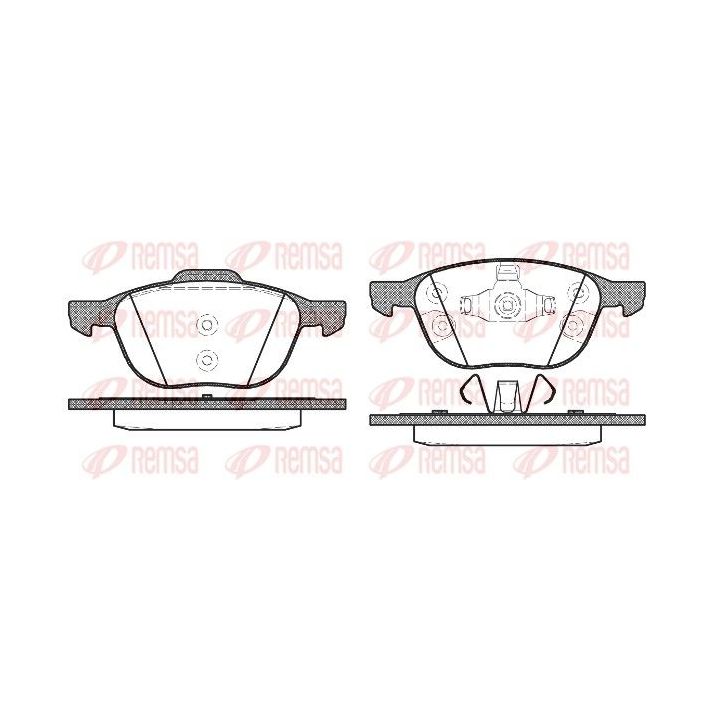 Stabdžių trinkelių rinkinys, diskinis stabdys REMSA 1082.30