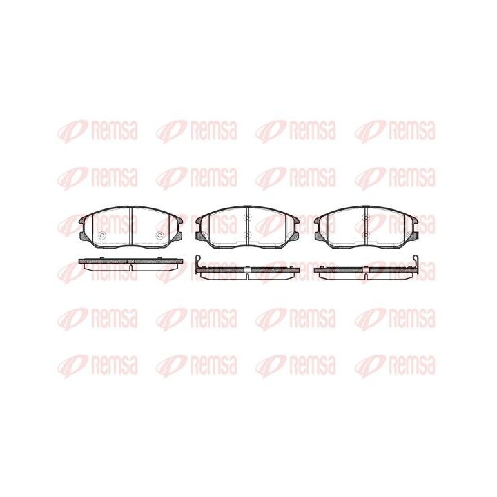 Stabdžių trinkelių rinkinys, diskinis stabdys REMSA 1085.02